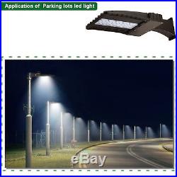Hykolity Commercial 100W LED Shoebox Pole Parking Lot Light Fixture 12500lm