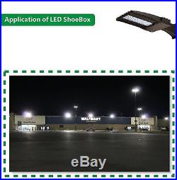 Hykolity Commercial 100W LED Shoebox Pole Parking Lot Light Fixture 12500lm