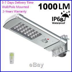 IP68 Commercial Solar Street Light 1000LM Outdoor Motion Sensor Security Lights