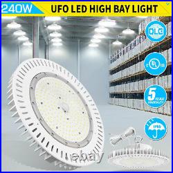 Industrial 240W UFO LED High Bay Light Commercial Warehouse Garage Shop Lighting