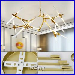 Industrial Gold Metal Glass Branch Chandelier Pendant Lamp Ceiling Fixtures HOT