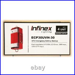 Infinex-lighting Ecp30uvh-30 Ufo High-bay Emergency Led Driver, 30w, 120-277v