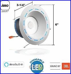Juno AI Lighting 6-inch AI Smart Light JBL Speaker, Wi-Fi Cap, Alexa Built-in
