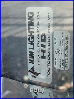 KIM LTG. Commercial Parking Lot Light Pole With Two Light Heads. Made In The USA