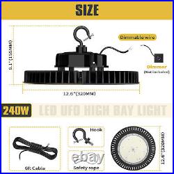 KUKUPOO (2Pack) Commercial High Bay Warehouse LED Lights 240W Industrial Lamp UL