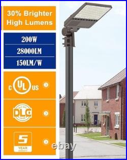KUKUPPO 200W LED Shoebox Parking Lot Area Lights Slip Fitter Mount Dusk to Dawn
