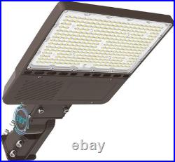 KUKUPPO 200W LED Shoebox Parking Lot Area Lights Slip Fitter Mount Dusk to Dawn