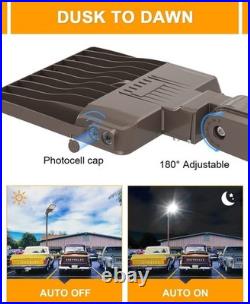 KUKUPPO 200W LED Shoebox Parking Lot Area Lights Slip Fitter Mount Dusk to Dawn