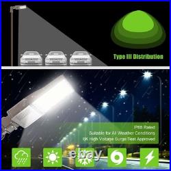 KUKUPPO 200W LED Shoebox Parking Lot Area Lights Slip Fitter Mount Dusk to Dawn