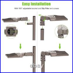 KUKUPPO 200W LED Shoebox Parking Lot Area Lights Slip Fitter Mount Dusk to Dawn