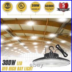 KUKUPPO 300W UFO LED High Bay Light Fixture Industrial Commercial Factory Lights