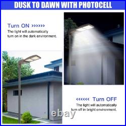 KUKUPPO 320W LED Parking Lot Light Dusk To Dawn Commercial Shoebox Pole Lighting