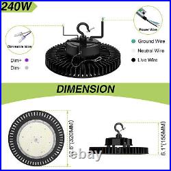 KUKUPPO UFO LED High Bay Light 240W Garage Warehouse Commercial Lighting Fixture