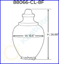 KastLite Polycarbonate Clear Acorn with Fitter Neck 26.88 Height x 8 OD Neck