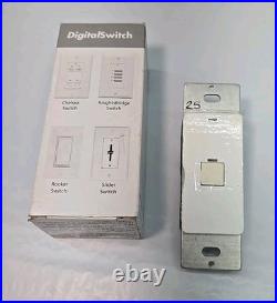 LC&D Acuity Chelsea CH1 BWH PWH 1-Button Digital Wall Switch White GR 2400