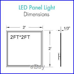 LED 2 x 2 Ft Recessed LED Panel Light Ceiling White Frame 30W Dimmable 4Pack