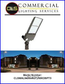LED 300 Watt Dark Bronze Area Shoebox Parking Lot Pole Lights 41000 Lumens 5000K