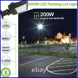 LED Area Shoebox Pole Lights Fixture 200W Outdoor Led Parking Lot Sreet Light