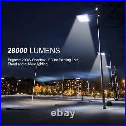 LED Area Shoebox Pole Lights Fixture 200W Outdoor Led Parking Lot Sreet Light