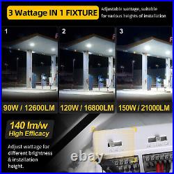 LED Canopy Gas Station Lights 150W Commercial Parking Lot Ceiling Light 3/4/5K