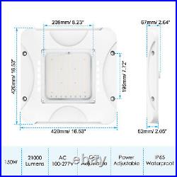 LED Canopy Light 150W 21000lm Outdoor Parking Lot Industrial Lighting ETL-Listed