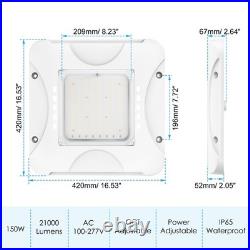 LED Canopy Light 150W 21000lm Outdoor Parking Lot Industrial Lighting ETL-Listed
