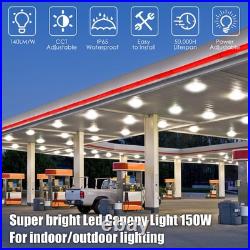 LED Canopy Light 150W 21000lm Outdoor Parking Lot Industrial Lighting ETL-Listed