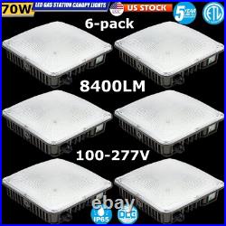 LED Canopy Light Outdoor 70W UL Listed 6-Pack Exterior LED Canopy Light Fixture