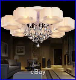 LED Crystal Floral Shade Ceiling Light Living Room Bedroom Lobby Pendant Lamp