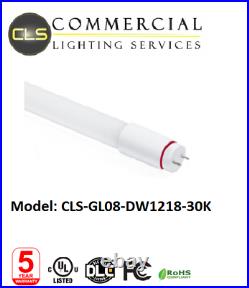 LED Direct Wire Tube Light 18W AC120-277V 3000K (25 Tubes) 4 Foot Tubes