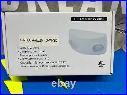 LED Emergency Light, P/N EU-4-LED-HO-W-SD, 120/277V, 60 Hz (New) (Lot of 6)
