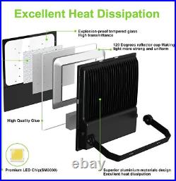 LED Flood Light 240W, 33600LM Stadium Lights IP65 Waterproof Commercial Lighting