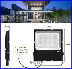 LED Flood Light 300W 42000LM Commercial Outdoor Security Floodlight AC 100-277V