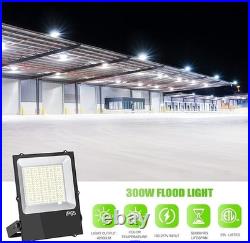LED Flood Light 300W 42000LM Commercial Outdoor Security Floodlight AC 100-277V