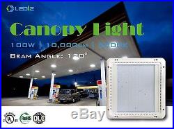 LED Gas Station Canopy Light 100 Watt 5000K Daylight White 10000 Lumens, LEDi2