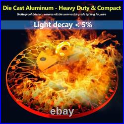 LED High Bay Light 10 Pack, 100W 15000LM UFO Lights with US Plug 6.56ft 7000K LED High Bay Light 10 Pack, 100W 15000LM UFO Lights with US Plug 6.56ft 7000K