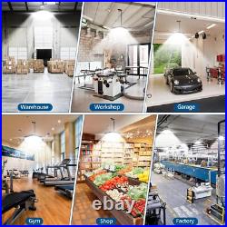 LED High Bay Light 10 Pack, 100W 15000LM UFO Lights with US Plug 6.56ft 7000K LED High Bay Light 10 Pack, 100W 15000LM UFO Lights with US Plug 6.56ft 7000K