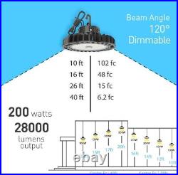 LED High Bay Light 28000LM 200W Dimmable High Bay 5000K Commercial LED Lighting