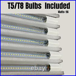 LED High Bay Light, 6 Lamp, T5/T8 LED Tubes Included, 2 Pack
