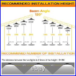 LED High Bay Light Fixture 150W 21000lm Dimmable for Gym Factory Warehouse 480V
