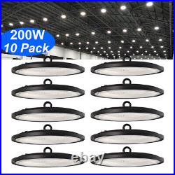 LED High Bay Light UFO 200W 6500K Shop Light Fixture Industrial Warehouse Light
