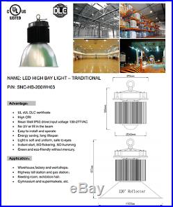 LED High Bay Traditional Light 200W AC100-277V 5000K