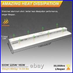 LED Linear High Bay Shop Light, 300W 45000LM Eqv. 1200W MH for Warehouse Garage LED Linear High Bay Shop Light, 300W 45000LM Eqv. 1200W MH for Warehouse Garage