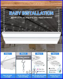 LED Linear High Bay Shop Light, 400W 56000LM Dimmable Warehouse Garage Fixtures