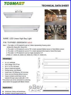 LED Panel High-Bay 300 Watt, Motion Sensor, Warehouse Light, Industrial Lights