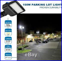 LED Parking Lot Light 100W300W Street Light 5000K Slip Fit Mount Or Arm Mount