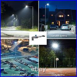 LED Parking Lot Light 100/150/200/300W Shoebox Street Pole light Photocell IP65