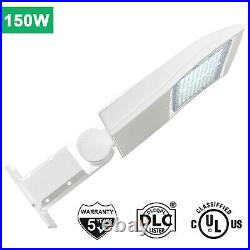 LED Parking Lot Light 150W 300W White Finish LED Shoebox Street lighting 5000K