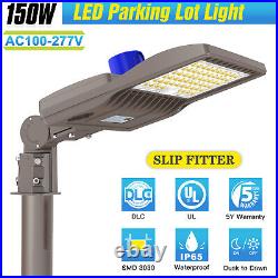 LED Parking Lot Light 150W Dusk to Dawn Outdoor Commercial Shoebox Area Light