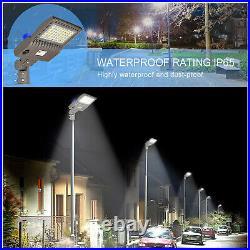 LED Parking Lot Light 150W, Shoebox Area Light with Dusk to Dawn Photocell, 5000K